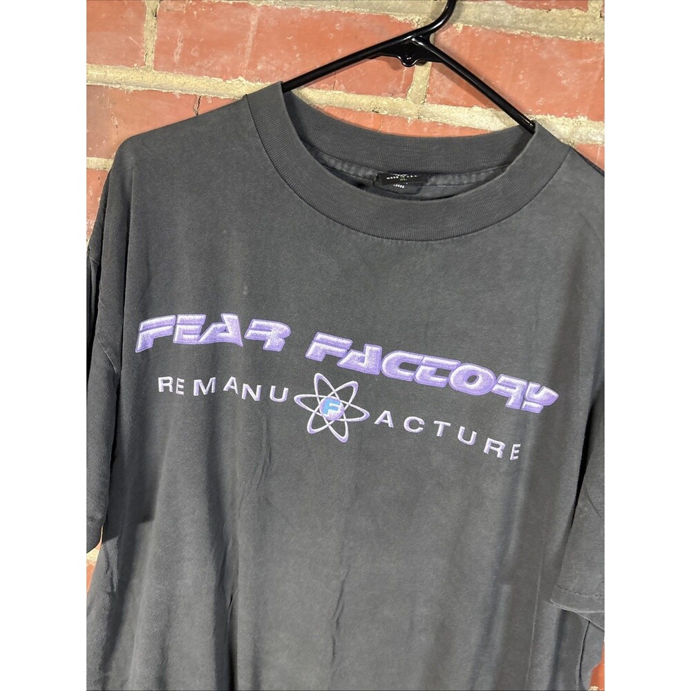 Vintage 90s Fear Factory Remanufactured Cloning Technology Music Band Shirt XL - Picture 2 of 8